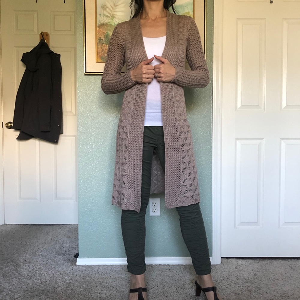 Long Sleeve Duster Shrug Cardigan - EUC - Small